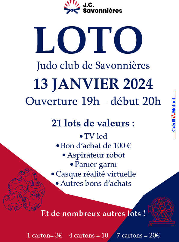 Réalisation d'une affiche pour le loto du Judo Club de Savonnières